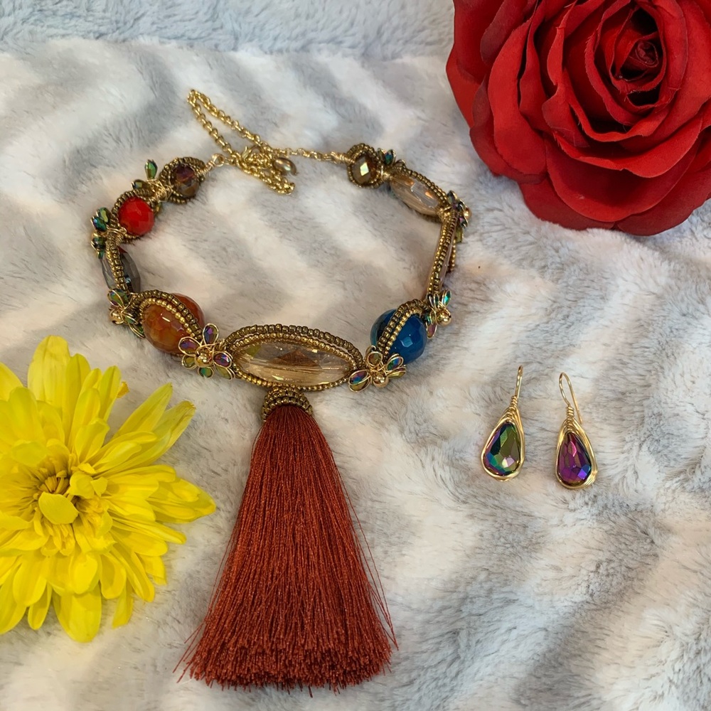 Mexican Necklace & earrings set Handcrafted